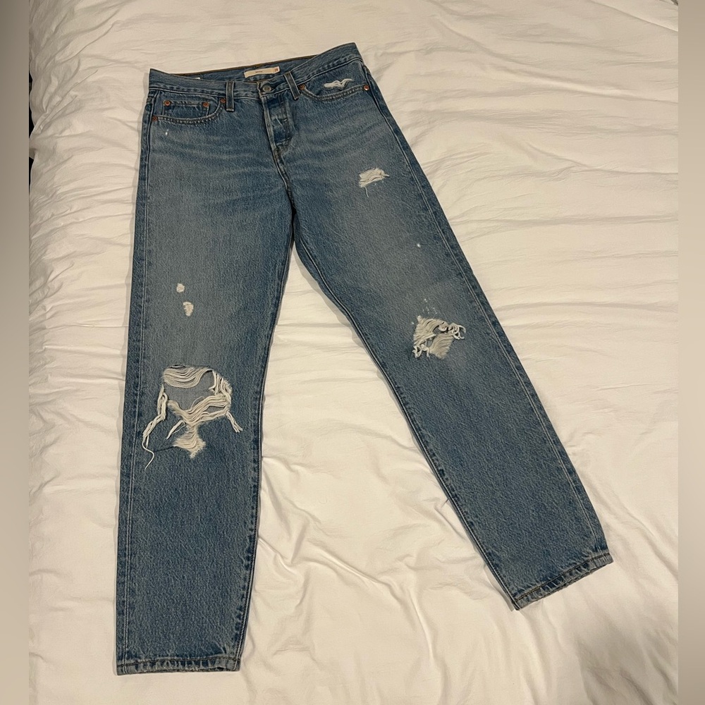 Levi's Wedgie High Rise Straight Leg Jeans